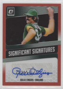 2018 Donruss Optic Significant Signatures Red Prizm /15 Rollie Fingers Auto HOF