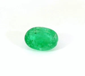 1.200 CARAT NATURAL EMERALD GREEN TRANSPARENT ZAMBIAN oval GEMSTONES SEE VIDEO - Picture 1 of 5