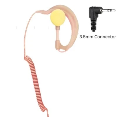 6 x G-Shape Covert Listen Only Earpieces for 2 Way Radio with 3.5mm Jack - Image 1 of 2