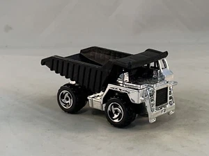 Hot Wheels CAT Dump Truck 1996 Silver II Chrome Black Bed SBs - Picture 1 of 6