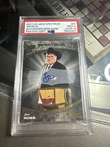 2021 Upper deck Aew/ WWE Spectrum Jim Ross /10 Auto PSA 9 - Picture 1 of 2
