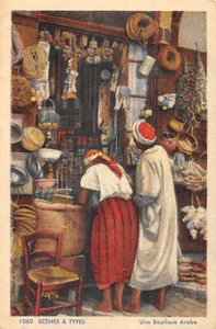 CPA ALGERIE SCENES ET TYPES UNE BOUTIQUE ARABE - Imagen 1 de 1