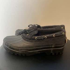 SPERRY Top Sider Black Rubber Duckling Women's Shoes Size 8.5 Waterproof - Picture 1 of 7