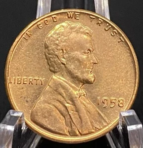 1958 LINCOLN Wheat Cent 0.01 USA 1 Penny - VERY NICE - (HIGH GRADE) - BU R71 a - Picture 1 of 2
