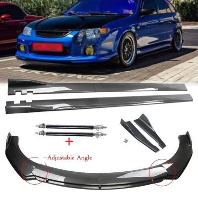 For Mazda Protege Carbon Fiber Front Bumper Lip Rear Splitter Spoiler Body Kits - Image 1 of 4