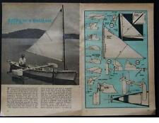 HowTo make a Canoe Sail from Bedsheet 1970 HowTo Build PLANS Cheap+Easy Sail Rig