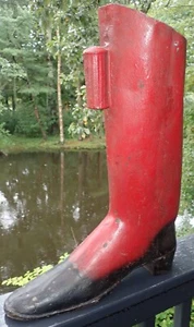 Antiker Reitstiefel Handelsschild geformtes Harz mit Pferdehaar 15x6x21" - Bild 1 von 12