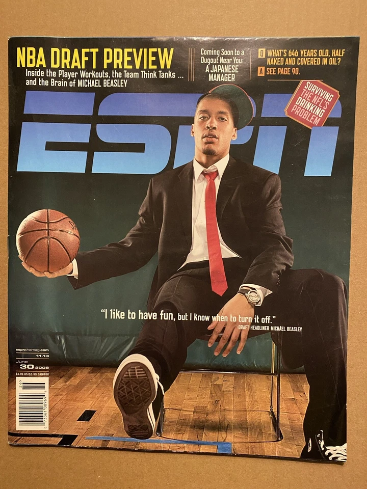 ESPN The Magazine, November 13, 2008 Michael Beasley NBA Draft! Kansas State! NL - Image 1 of 1