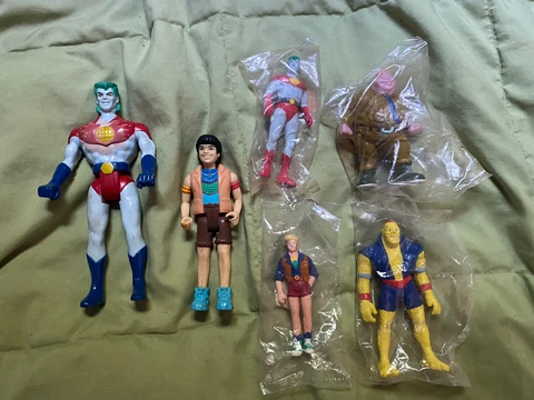 Lot (6) Flying Captain Planet Planeteers Action Figure Tiger Toys 1991 Cover