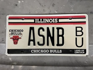 ILLINOIS LICENSE PLATE CHICAGO BULLS NBA BASKETBALL ASNB BU MICHAEL JORDAN - Picture 1 of 1