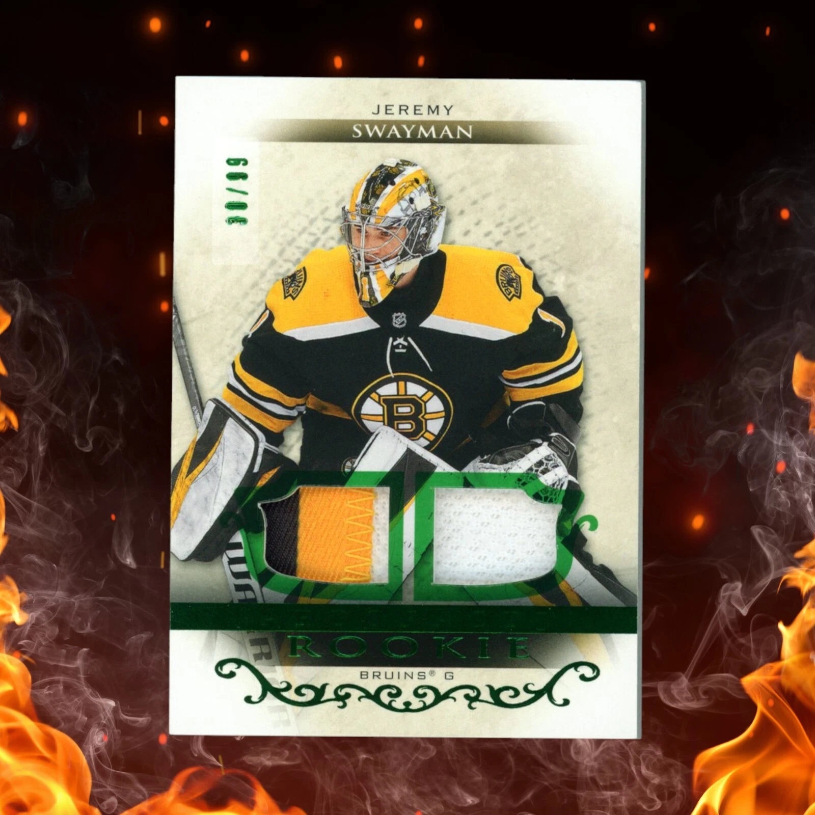 2021-22 Upper Deck Artifacts JEREMY SWAYMAN Dual Relic Rookie /99 Emerald #163