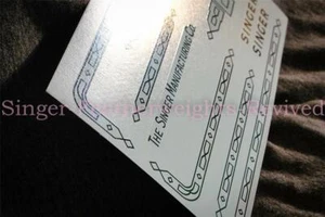 SINGER FEATHERWEIGHT BLACK ***PRE TRIMMED*** DECAL SET FOR 221K - 222 K - Picture 1 of 3