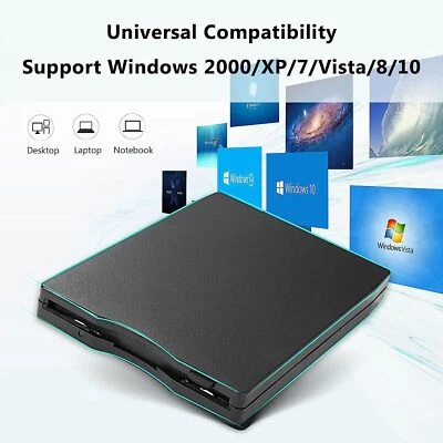 USB 2.0 3.5 inch Portable External Floppy Disk Drive 1.44Mb Reader FDD PC Laptop - Image 1 of 4