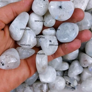 Lote de 10 piezas de piedras preciosas de selección aleatoria de piedra lunar arco iris natural 30-60 mm - Imagen 1 de 8