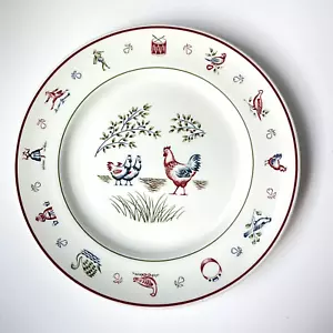 "Plato de cena de Navidad Johnson Bros doce (12) doce días de Navidad gallina francesa 10,25""" - Imagen 1 de 4