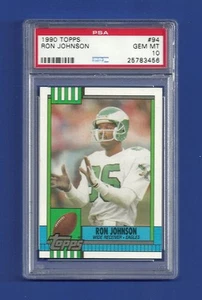 1990 TOPPS #94 RON JOHNSON PSA 10 GEM MINT POP 1 PHILADELPHIA EAGLES - Picture 1 of 1