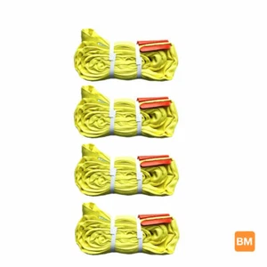 4-Pack  6' LONG, YELLOW ROUND ENDLESS SLING, Recovery Crane Winch Lifting Strap - Bild 1 von 1