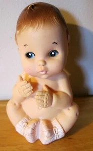 Vintage Rubber Doll Squeaker Toy Baby Joy 1979 Works - Picture 1 of 5