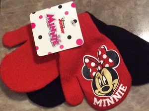 Disney JR Minnie Mouse Mittens 2 pair Paw Patrol Pink Beanie Hat Mitten Set *NEW - Picture 1 of 5