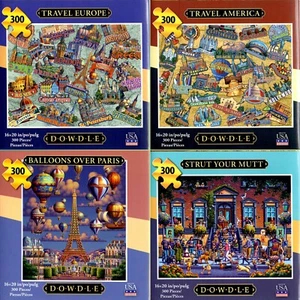 Set of 4 Dowdle 300-Piece Premium Jigsaw Puzzles – New in Box - Picture 1 of 5