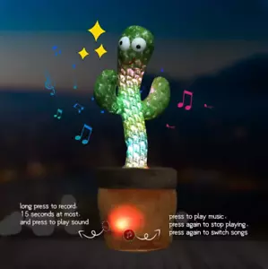 🎵 Dancing Cactus Toy – Singing, Recording & Glowing Plush for Kids & Fun Gifts! - Picture 1 of 4