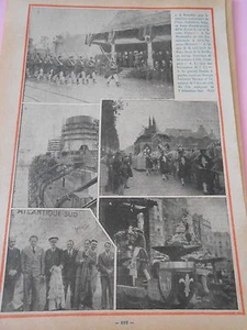 Le Normandie Le Char des Feronniers Aviateur Mermoz au Bourget Print 1934 - Imagen 1 de 1