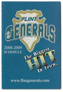 2008-09 Flint Generals CoHL UHL IHL Hockey Schedule !!! Paschket Chiropractic - Picture 1 of 1