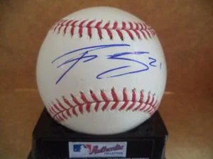 FRANKLIN GUTIERREZ DODGERS/MARINERS/INDIANS AUTOGRAPH SIGNED M.L. BASEBALL COA - Picture 1 of 2