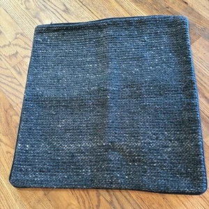 NEW Crate & Barrel Speckled Wool Textured Pillow Cover Linen Back Green 20 X 20 - Picture 1 of 5