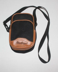 Vintage MacGregor Camera Case Black & Tan Zippered With Adjustable Strap - Picture 1 of 4
