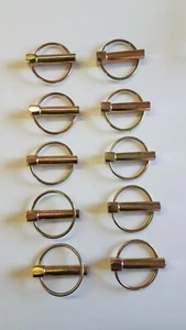 (10) 7/16" x 1-3/4" Lynchstifte - Stahl Flip Over Torsion Clip für Traktor Anhängerkupplung - Bild 1 von 2