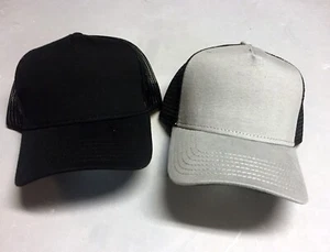 Confezione da 2 CAPPELLO DA CAMIONISTA JUSTIN BIEBER Perse alternativa GRIGIO/NERO e TUTTO NERO - Foto 1 di 7