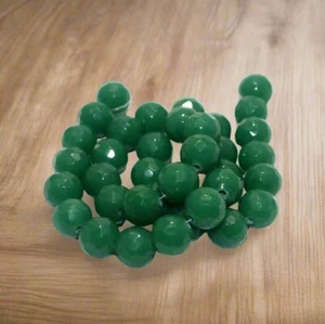 35+ Pcs, 12mm Faceted Glass Round Beads - Picture 1 of 13