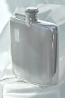 Superb Large Solid Sterling Silver Hip Flask, Art Deco Engine Turned 241.g: 1961