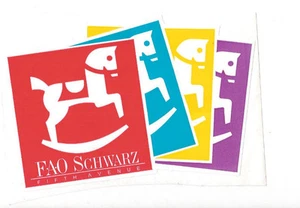 FAO Schwarz Fifth Avenue Rocking Horse Promo Large Logo Paper Sticker - Picture 1 of 1