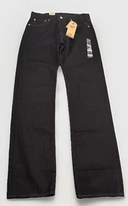 Nuevos Jeans Levi's 501xx Para Hombre 30x34 Negros Denim Botón Mosca Pierna Recta - Imagen 1 de 6