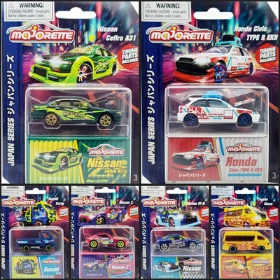 Majorette - Serie Japón con piezas de afinación (juego de 6 coches) neumáticos de goma Foto 1 de 4