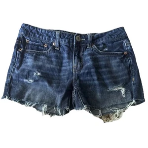American Eagle Blue Jean Shorts Girls Size 0 - Picture 1 of 7