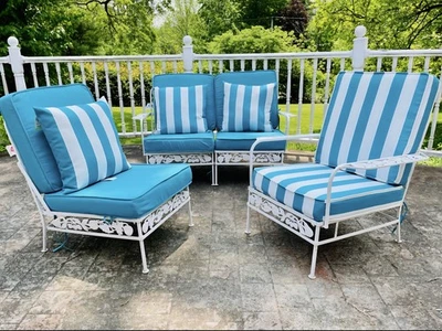 Vintage Wrought Iron Patio Set - Image 1 of 4
