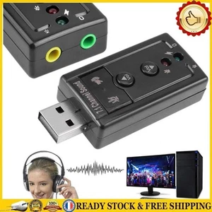 7.1 External PC USB Sound Card 3.5mm AUX Headphone Microphone Audio Adapter FR - Bild 1 von 7