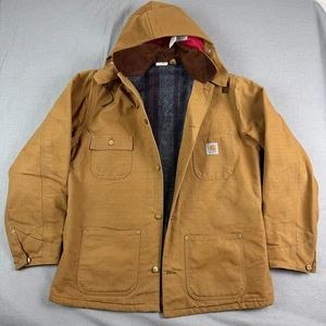 Vintage Carhartt Jacke Decke gefüttert Duck Canvas hellbraun 44 Tall XL 6BLC Union Made - Bild 1 von 18