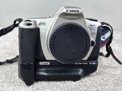 Canon EOS Rebel 2000 35mm SLR Film Camera Body w/ Battery Pack 200 Strap TESTED - Image 1 of 4