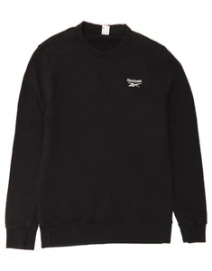 REEBOK Mens Sweatshirt Jumper Small Black Cotton FV07 - Picture 1 of 3