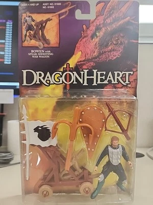 Nueva figura de acción Kenner Dragon Heart Bowen con lanza carro de guerra 1995 Foto 1 de 2