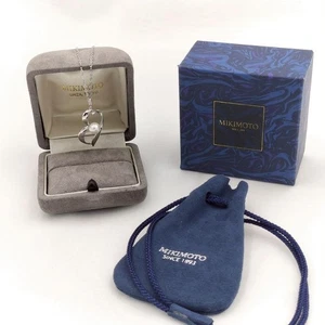 MIKIMOTO Silver Necklace with Pearl, Engraved - Picture 1 of 8