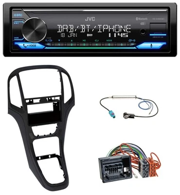 JVC Bluetooth DAB USB MP3 Autoradio für Opel Astra J ab 2009 Perl schwarz - Bild 1 von 4