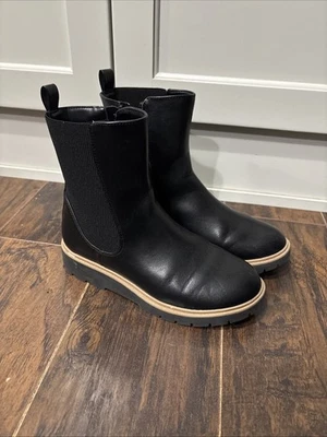 Botas Chelsea Art Class Niños Niñas Laurel Cremallera Lateral Cuña Negras Talla 4 Foto 1 de 4