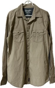 Camisa Wrangler Retro Para Hombres LT Pana Beige Perla Botón a Presión Western Premium - Imagen 1 de 15