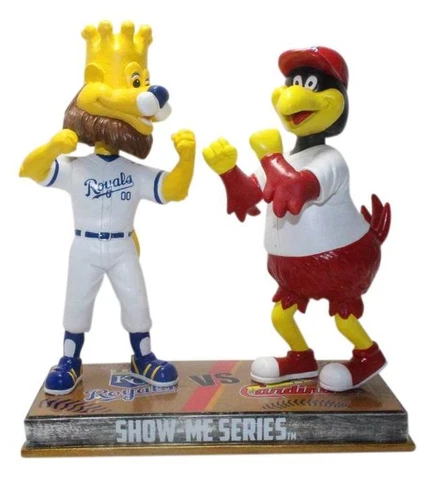 St. Louis Cardinals Kansas City Royals Fredbird Sluggerrr Rivalry Bobblehead MLB Cover