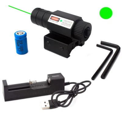 Mira láser táctica de punto verde para riel de 11/20 mm para caza Foto 1 de 4